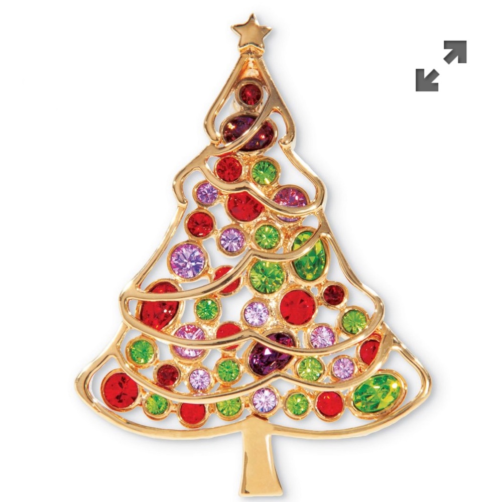 SOLD OUT!! Daniel Lyons' Swarovski Crystal Christmas Tree Brooch